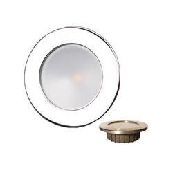 Lunasea Lighting Gen3 12VDC IP65 3.5in Recessed Light w/Polished Stainless Steel Bezel Warm White LLB-46RG-3A-SS