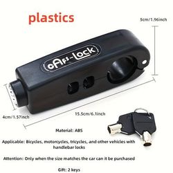TEMU Bicycle Brake Lock, Electric Scooter Anti-theft Handlebar Lock, Scooter, Motorcycle Horn Lock, Universal Throttle Lock Blue