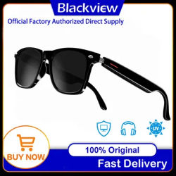 Blackview Bluetooth Smart Glasses Built-in Speaker&Mic IPX4 Waterproof Outdoor Polarized UV Protection Sunglasses for Men Women
