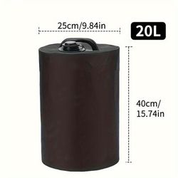 TEMU 1pc Black Pvc Water Weight Bag, 10l/15l/20l Capacity, Reinforced Tent Fillister, Leak-proof, With Strap, For Camping, Hiking, Outdoor Events, Camping Accessories