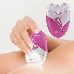 TEMU Usb Rechargeable Led Light Electric Shaver For Women And Men, Multipurpose Rotary Hair Removal Stainless Steel Blades, 400mah Lithium Battery - Scttomon