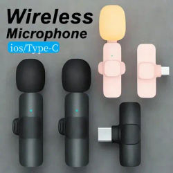 Portable Wireless Lavalier Microphone for Live Streaming/YouTube/TikTok/Facebook Live Noise Reduction Mic For iPhone/Android