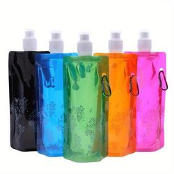 TEMU 5x Flexible Collapsible Foldable Reusable Water Bottles Ice Bag Outdoor Sport