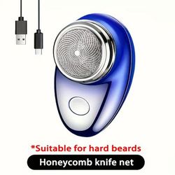 TEMU Men's Mini Electric Shaver,3d Floating Shaver Head, C-type Charging, Mini Portable Shaver, Travel Shaver, Mini Shaver, Suitable For Home, Car, Travel, Office Carry