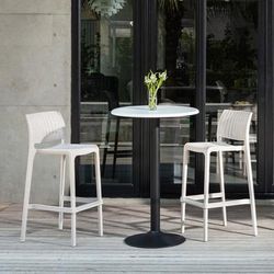 Rue Bar Stool by Polder in White