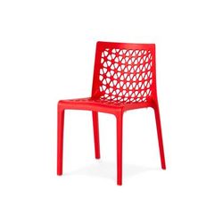 Set of 4 Milan Stackable Outdoor Dining Chairs by Lagoon in Red