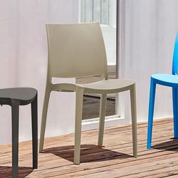 Set of 2 Sensilla Stackable Outdoor Dining Chairs by Lagoon in Taupe