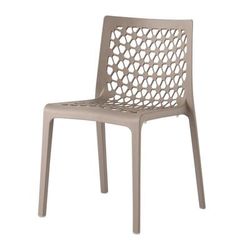 Set of 4 Milan Stackable Outdoor Dining Chairs by Lagoon in Taupe