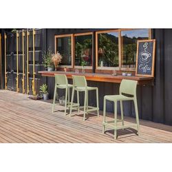 SET OF 2 SENSILLA OUTDOOR STACKABLE COUNTER STOOLS by Polder in Wasabi Green