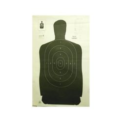 Speedwell Targets Official NRA Police Qualification Silhouette Police Silhouette - Black - 50 yd. 24x45in 100/Pack B 27 FSA