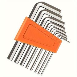 TEMU 5/8pcs Metric Allen Wrench Set, Metal Hex Key Screwdriver Kit For Bike Rack Faucet Disassembly, Compact Hand Tools With 90° Right Angle Bending , (2mm-6mm)