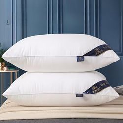 TEMU 2pcs Hotel Same Style Pillow Core Cervical Pillow Non-collapse Soft And Gift Festival Gift