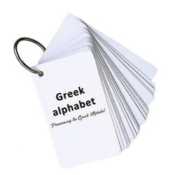 TEMU Greek Alphabe Flash Cards, Greek Language Letters Cards, Greek Cards For,flashcard For Greeklanguage Beginner, Educational Mathematics Cards