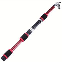 TEMU 1 Fishing Rod: Lightweight, Durable Glass Fiber, Medium Light, Abs Material, Mixed Colors, Fishing, Christmas/valentine's Day/new Year/father's Day Gift