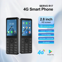 SERVO R17 Android 4G LTE Smartphone 2.8" Touch Display 2 SIM Standby Google Play Wi-Fi Call Recording Button Smart Phones Type-C