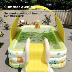Inflatable swimming pool Children's household pool Outdoor large courtyard folding water slide