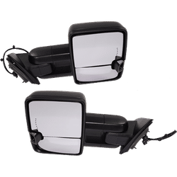JC Whitney Mirror Textured Black, Driver & Passenger Side, 1-year limited warranty SET-JCV126ER-SA