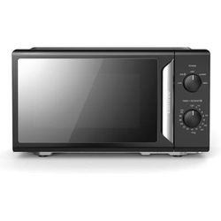 TEMU Comfee' Black 19l 700w Mirror Mini Microwave Oven, And Quick Function, 5 Cooking Power Levels With Kitchen Manual Timer - Mirror Design Cmo-mp012nd (mb)