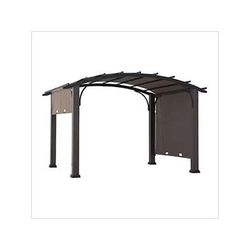 Sunjoy Group 10 x 12 Metal Pergola with Retractable Canopy