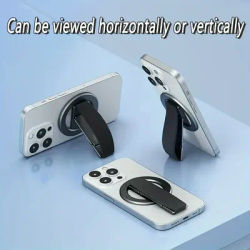 Aluminum Alloy Magnetic Phone Ring Stand w/ 360° Turn, 120° Swing, For iPhone 12+ & Magnetic Phones