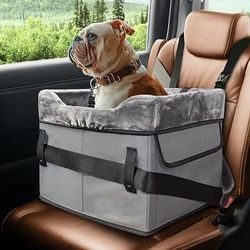 seggiolino portatile per animali domestici, seggiolino auto per cani di piccola taglia con 2 guinzagli di sicurezza a clip e cinghie regolabili