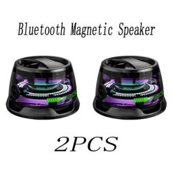 G200 2 pièces Bluetooth haut-parleur magnétique RGB Mini boîte de son multifonction Portable appairage deux haut-parleurs LED lumières support de téléphone cadeaux