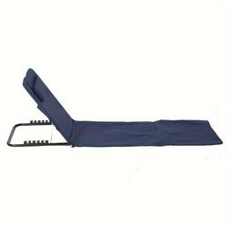 TEMU Totbang Adjustable Folding Beach Chair - 600d Oxford Fabric, 5-position Recline, Moisture-proof Outdoor Camping Lounger, Blue, & Portable For Beach, Picnic, Or Surfing