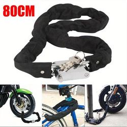 TEMU 80cm Metal Motorbike Motorcycle Bicycle Heavy Duty Padlock Bike Cycle