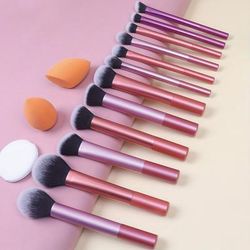 TEMU 15pcs Makeup Brush Brush Makeup Kit Powder Beauty Brushes Colorful Makeup Brushes