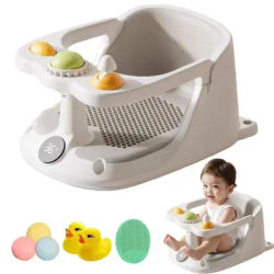 Baby Bathtub Seat Safe Slip Suction Cups Bathtub Chair For Newborns Baby Care Adorable Shower Seat For Children Aged 6-18 Months