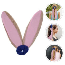 Bande de sauna oreilles de lapin pour adulte, porte-queue de cheval, cravates élastiques, vêtements en vrac