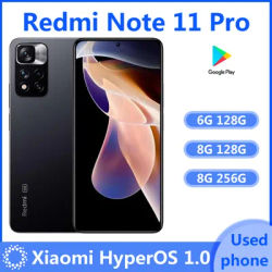 Xiaomi Redmi Note 11 Pro 5G smartphone 108MP Camera Global rom MediaTek Dimensity 920 HyperOS 1.0 5160mAh used phone