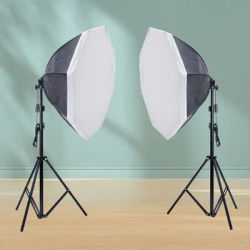 70cm Octagon Softbox Photography Lighting soft box With Tripod Photo Studio Accessories Various Of Bulb