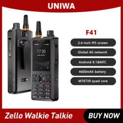 UNIWA F41 4G POC Walkie Talkie Zello Rugged Phone 2.4" Touch Screen 1GB+8GB Waterproof Smartphone Android 8.1 4600mAh NFC