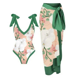 Maillot de bain une pièce avec jupe pour femme, couverture pour les maillots de bain, robe de plage pour femme, brésilien, baigneur, nouveau, 2025