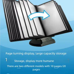 Flip Document Desktop Pocket A4 Bevel 30 Degree Display Double-sided Clear Matte Surface Promotional Reading Stand