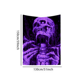 TEMU Horror Purple Tapestry: 90g Polyester 78x59 Inch Room Decor Wall Hanging - Bedrooms, Dorms, And More - Includes Free Accessories