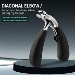TEMU Professional Stainless Steel Elbow Nail Clippers, Non-slip Abs Handle, Large Opening, Ultra-sharp Precision Nail Clippers, Suitable For The Elderly And Everyone