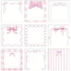TEMU 270-page Pink Bow Sticky Notes - Cute Office Notepad With Decorative Borders, Girls’ Parties, And Office Use, Party Stationery | Feminine Style | Designs, Cute Office Supplies