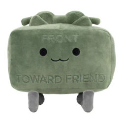 New 20CM Clay the Claymore Plush Doll Kawaii Green Square Doll Pillow Accessories Gift Collection Model For Kid Birthday Gifts