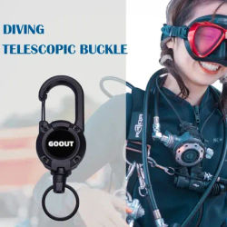 Diving Telescopic Buckle Steel Wire Rebound Scuba Diving Camera Hanging Rope Hook Anti Loss Rope Diving Bcd Accessories