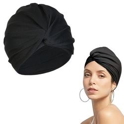 TEMU Qingwang 1-pack Oversized Textile Swimming Cap For Adults - Elastic Fit, Machine Washable, Black, Pink, Blue For Pool, Spa, Bathing - Unisex Hair Protection Cap, Textured High Quality Hat