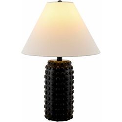 Maiduguri 23"H x 15"W x 15"D Traditional Black/White/Metallic - Nickel/Translucent Table Lamp - Boutique Rugs