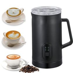 TEMU 400w 4 In 1 Hot Chocolate Maker Electric Milk Steamer Frother Black Uk