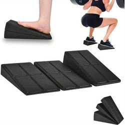 "TEMU 3pcs Black Squat Wedge Blocks - 12" Leg Stretcher Foam Slant Boards, Universal Fit Pp Material For Squats, Calf Lifts, Yoga, Knee Over Toe Workout Equipment, Workout Booster | Durable Foam"