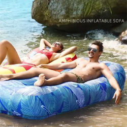 2025 New High Quality Non-rollover Large Size Inflatable Sofa Inflatable Bed Blow Up Bed for Outdoor Camping Beach Pool Home