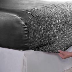 Bed Tite™ Satin Sheet Set by JLJ in Black (Size FULL)