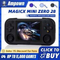 AMPOWN Mini Zero 28 Handheld Video Game Console 2.8'' IPS Screen A133P Processor Android OS 2.4GWIFI MAGICX ZERO28 Player Gifts