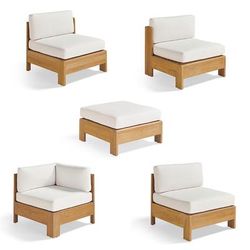 Bellcara Seating Replacement Cushions - Corner Chair, Sunbrella Rain, Rain Resort Stripe Indigo - Frontgate