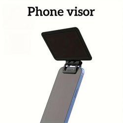 TEMU Adjustable Phone Sun Visor - Uv & Glare Protection, Portable Mobile Accessory Clip, Fits All Smartphones, Black, Gps Navigation, Adjustable Phone Clamp